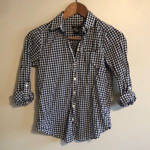 Gingham button down shirt
